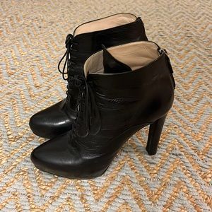 Black Prada High Heeled Booties